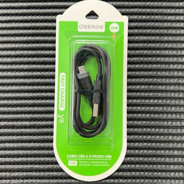 Cabo USB/V8 25W OBERON OR/CO16/M